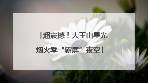 超震撼！大王山星光烟火季“霸屏”夜空