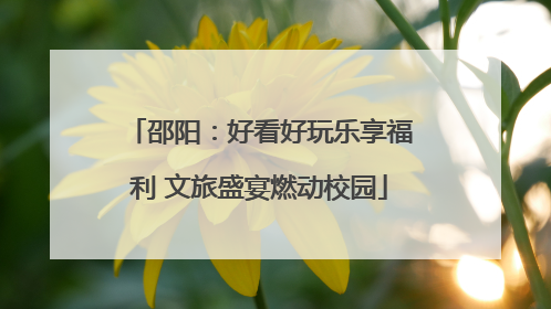 邵阳：好看好玩乐享福利 文旅盛宴燃动校园