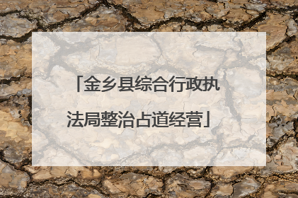 金乡县综合行政执法局整治占道经营