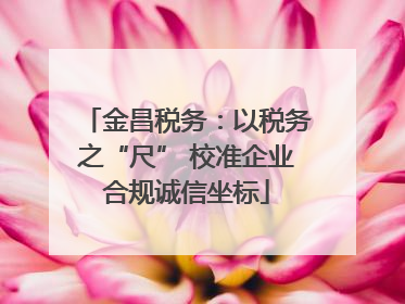 金昌税务：以税务之“尺” 校准企业合规诚信坐标