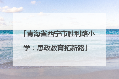 青海省西宁市胜利路小学：思政教育拓新路