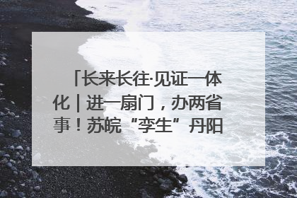 长来长往·见证一体化｜进一扇门，办两省事！苏皖“孪生”丹阳如何做到的？