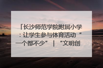 长沙师范学院附属小学：让学生参与体育活动“一个都不少”｜“文明创建耀三湘”专栏