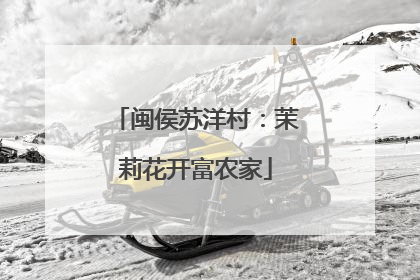 闽侯苏洋村：茉莉花开富农家