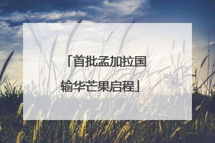 首批孟加拉国输华芒果启程