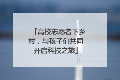 高校志愿者下乡村，与孩子们共同开启科技之旅