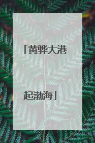黄骅大港起渤海