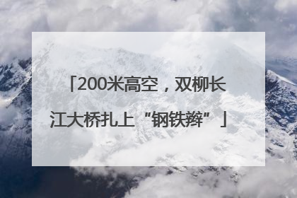 200米高空，双柳长江大桥扎上“钢铁辫”