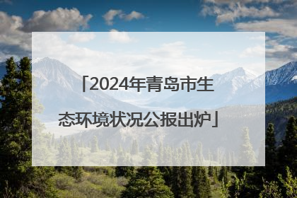 2024年青岛市生态环境状况公报出炉
