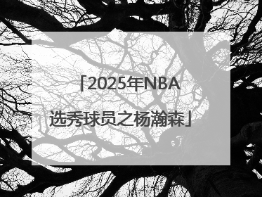 2025年NBA选秀球员之杨瀚森