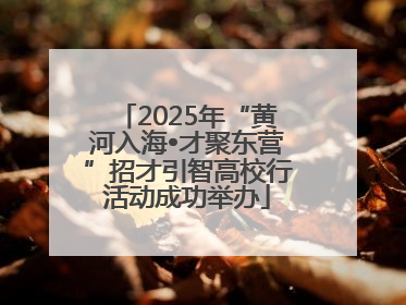 2025年“黄河入海•才聚东营”招才引智高校行活动成功举办
