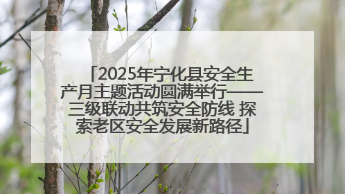 2025年宁化县安全生产月主题活动圆满举行——三级联动共筑安全防线 探索老区安全发展新路径