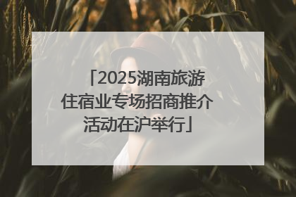 2025湖南旅游住宿业专场招商推介活动在沪举行