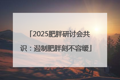 2025肥胖研讨会共识：遏制肥胖刻不容缓