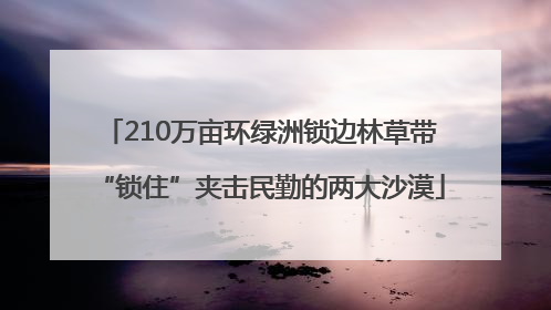 210万亩环绿洲锁边林草带“锁住”夹击民勤的两大沙漠