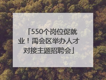 550个岗位促就业！禹会区举办人才对接主题招聘会