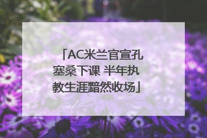 AC米兰官宣孔塞桑下课 半年执教生涯黯然收场