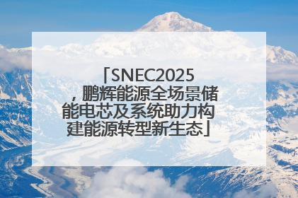 SNEC2025，鹏辉能源全场景储能电芯及系统助力构建能源转型新生态